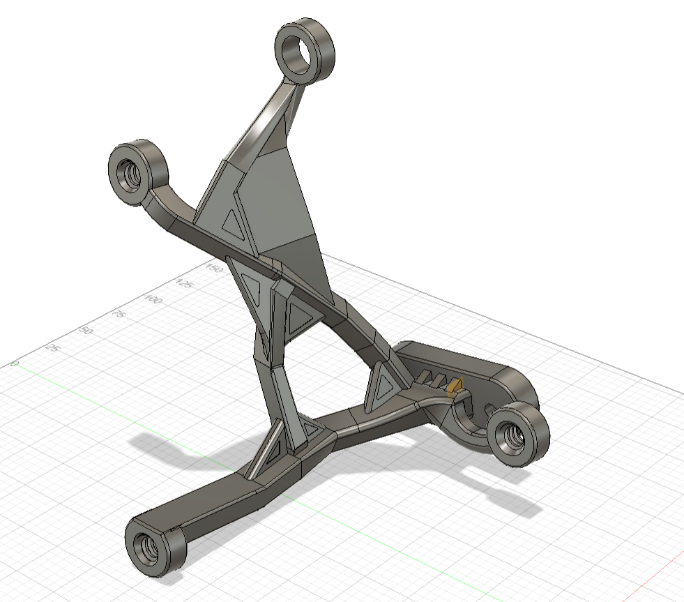 CAD Modell des entwickelten Reflektorhalters